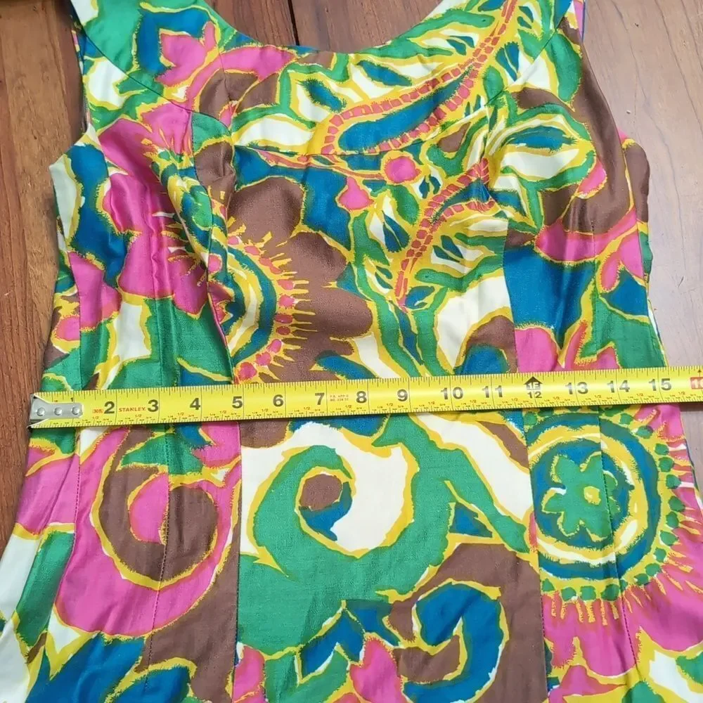 Vintage Tori Richard Honolulu Printed Cotton Maxi Dress - Picture 6 of 7